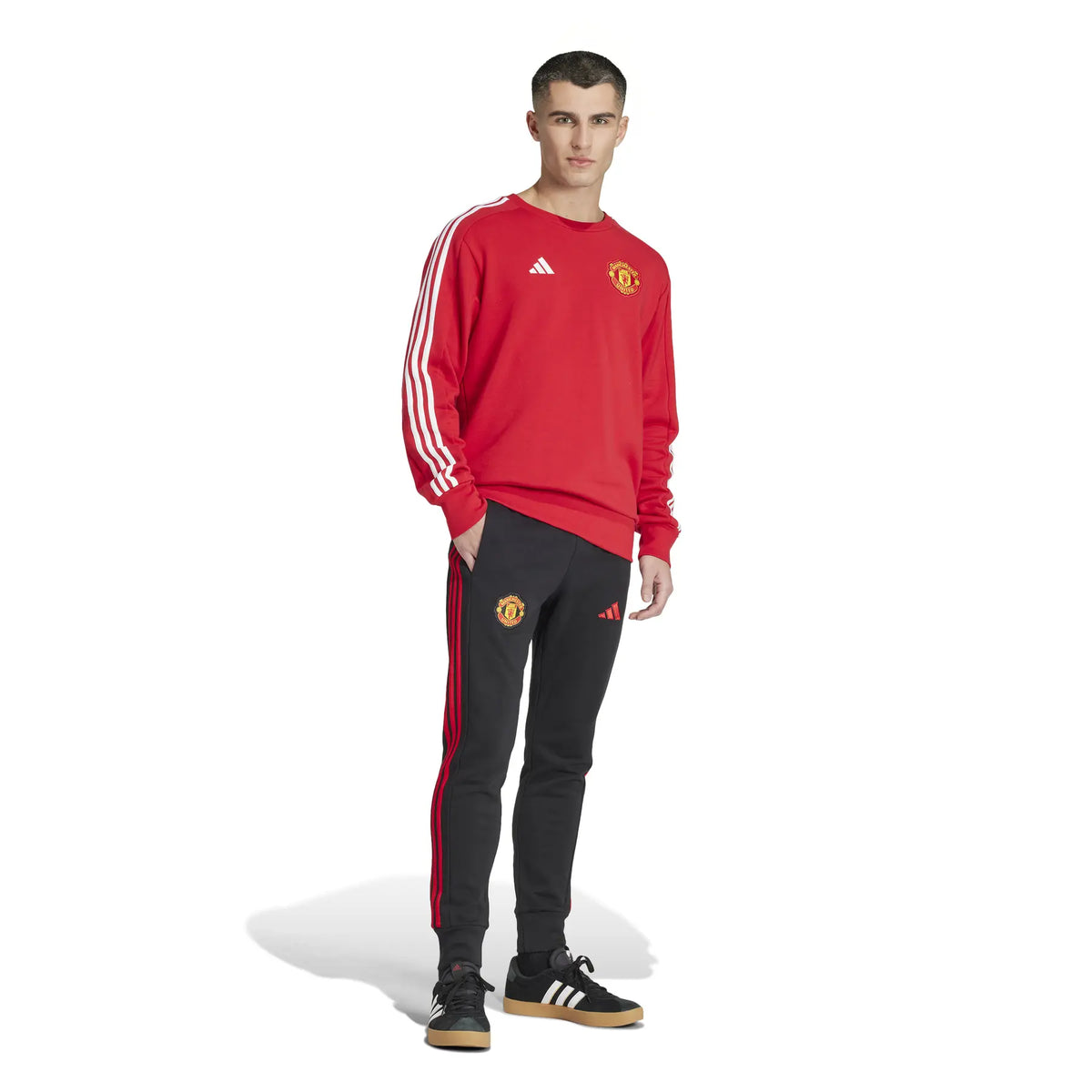 ADIDAS Tuta Manchester United Leggera In Cotone Rossa/Nera