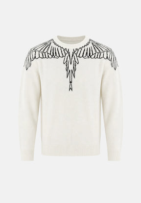COUNTY OF MILAN Maglione Marcelo Burlon Panna Con Ali Nere