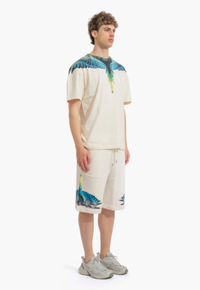 COUNTY OF MILAN Completino Marcelo Burlon T-Shirt e Pantaloncino Ali Blu