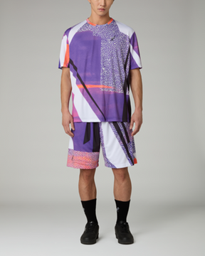Australian Completino T-Shirt e Pantaloncino Uomo Fantasia Blu Arancione Viola