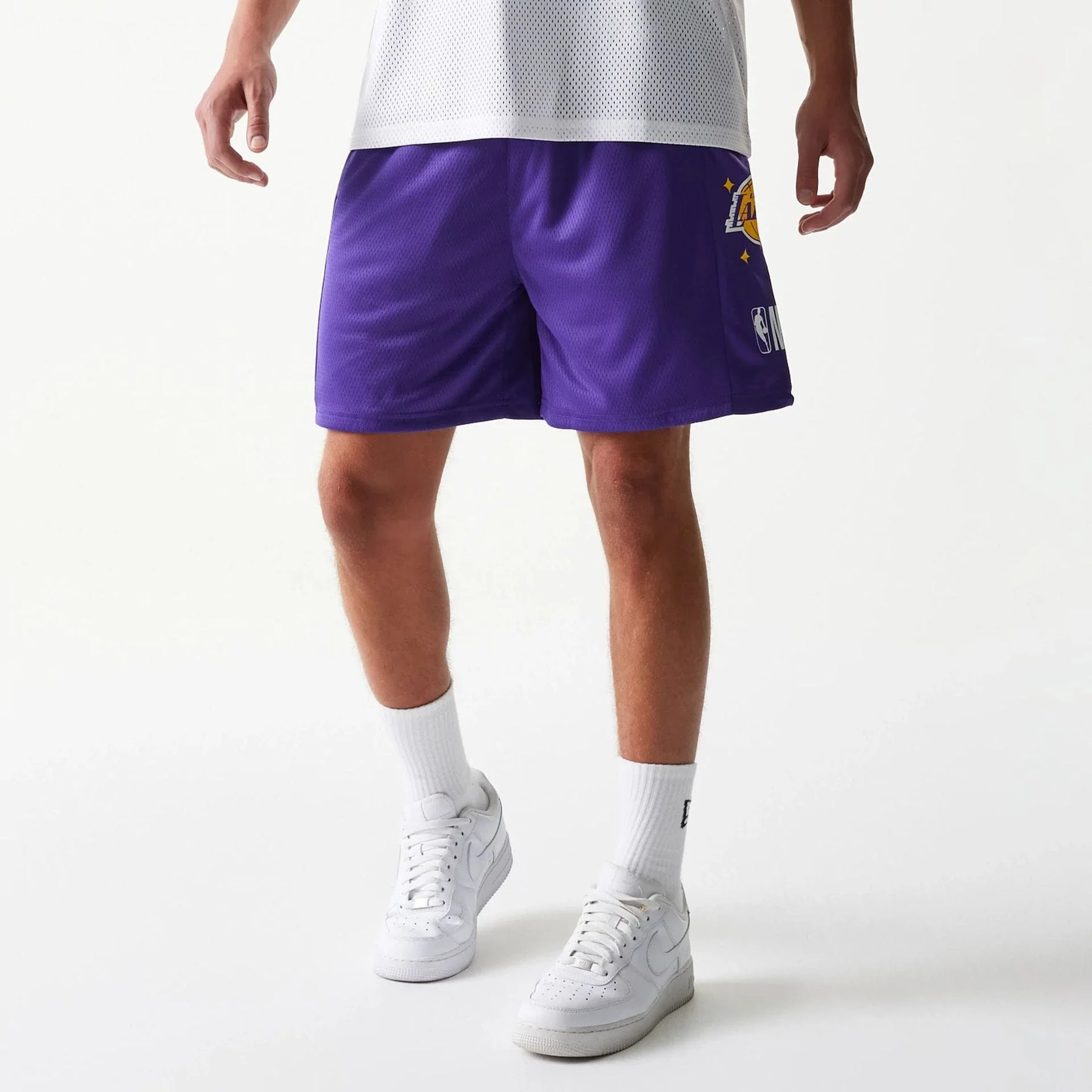 NEW ERA Completino Lakers Con Stampa Centrale E Pantalocino Multilogo Bianco/Viola