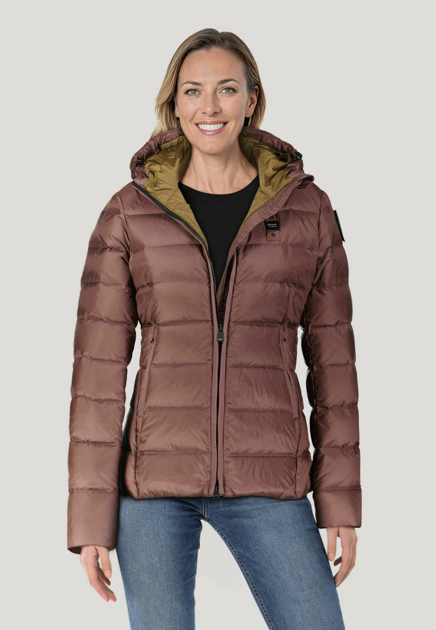 BLAUER Giubbotto Donna Piumino Fasciato Bordeaux