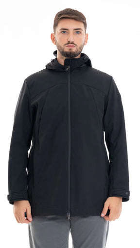 COLMAR Cappotto Lungo Invernale Pile Interno Con Cappuccio Nero