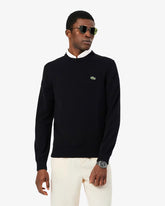 LACOSTE Pullover Girocollo Basic In Cotone Nero