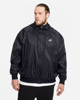 NIKE Tuta In Microfibra Con Zip e Cappuccio Nera