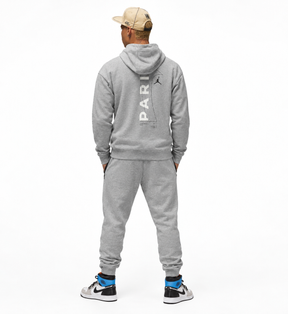 NIKE Tuta Completa Paris Con Cappuccio Senza Zip Grigio