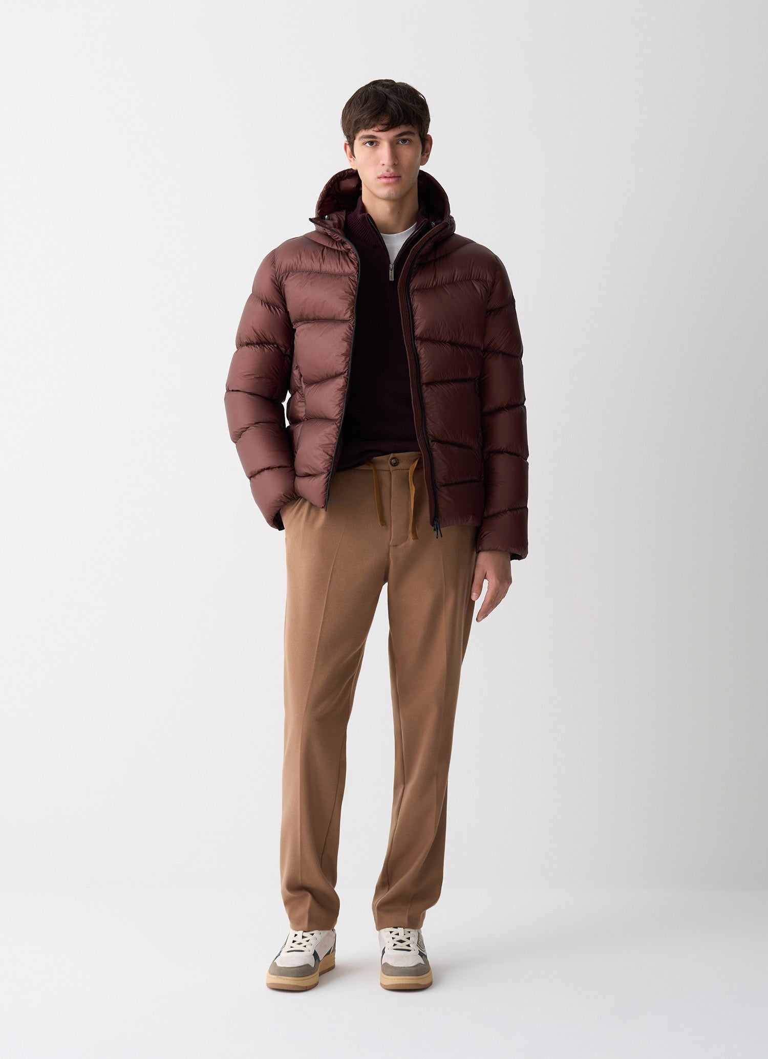 COLMAR Giubbotto Piumuno Invernale Fasciato Con Cappuccio Bordeaux