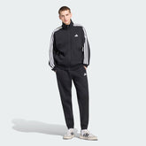 ADIDAS Tuta Felpata Con Zip Senza Cappuccio 3 Stripes Essential Nera/Bianca 2026/2027