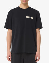JACQUEMUS T-Shirt In Cotone Con Logo In Rilievo Nera
