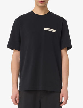 JACQUEMUS T-Shirt In Cotone Con Logo In Rilievo Nera