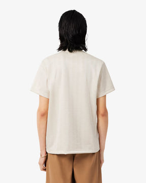 LACOSTE Polo Classic Fit Jaquard Monogram Tono Su Tono Beige