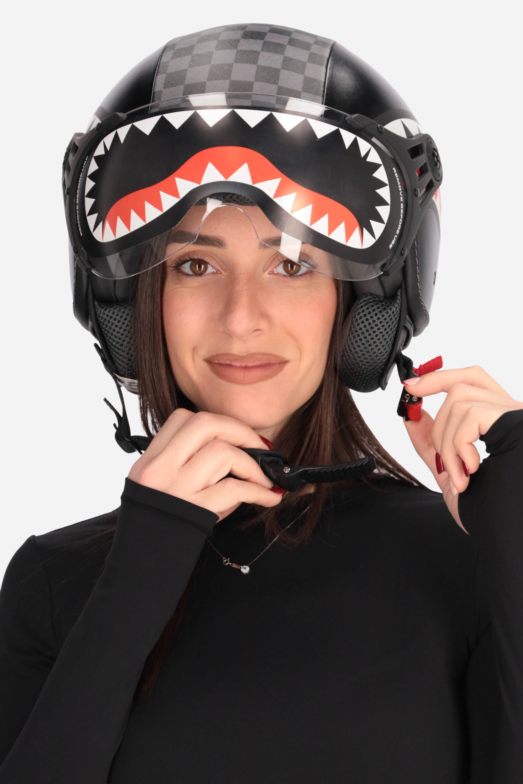 SPRAYGROUND Casco SHARKS IN PARIS HELMET Nero/Grigio