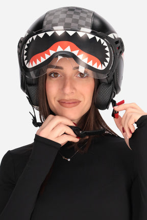 SPRAYGROUND Casco SHARKS IN PARIS HELMET Nero/Grigio