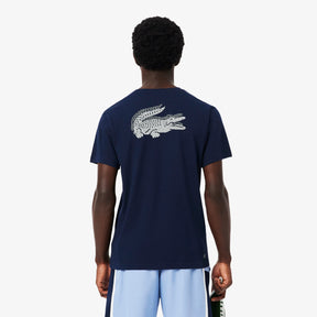 LACOSTE T-Shirt Logo Retro Blu