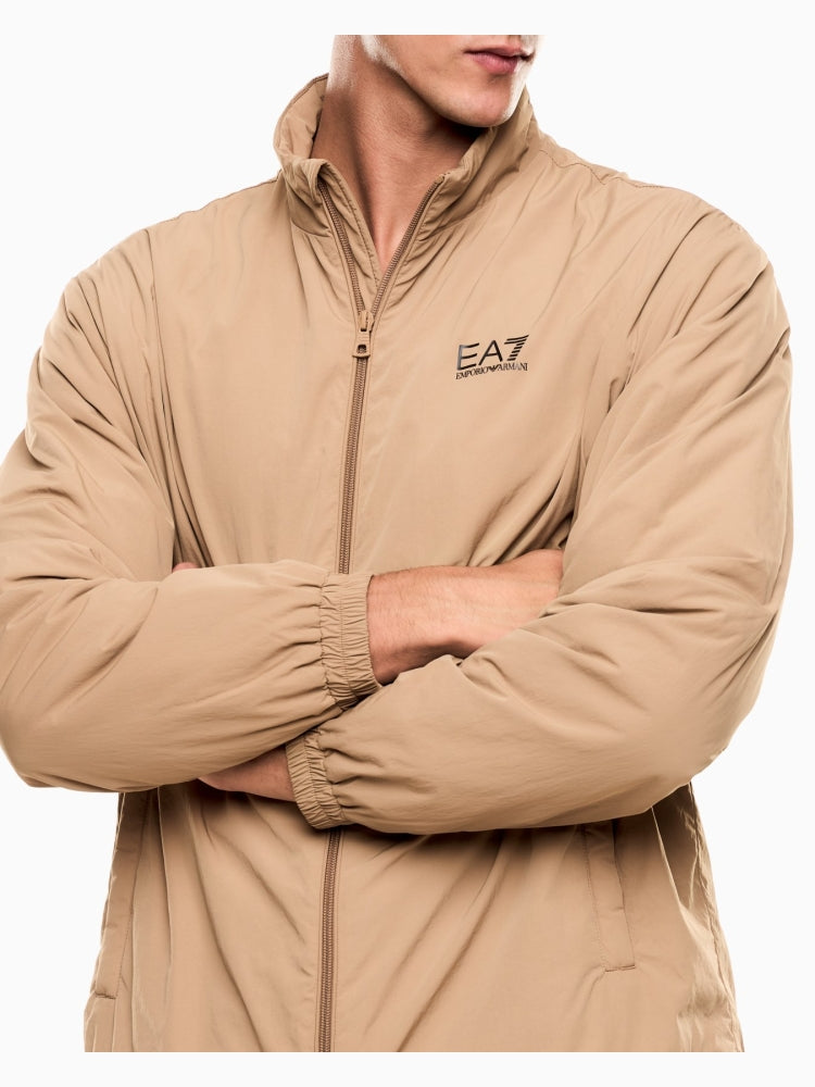 EMPORIO ARMANI Tuta Leggera In Microfibra Imbottita Con Zip Beige 25/26