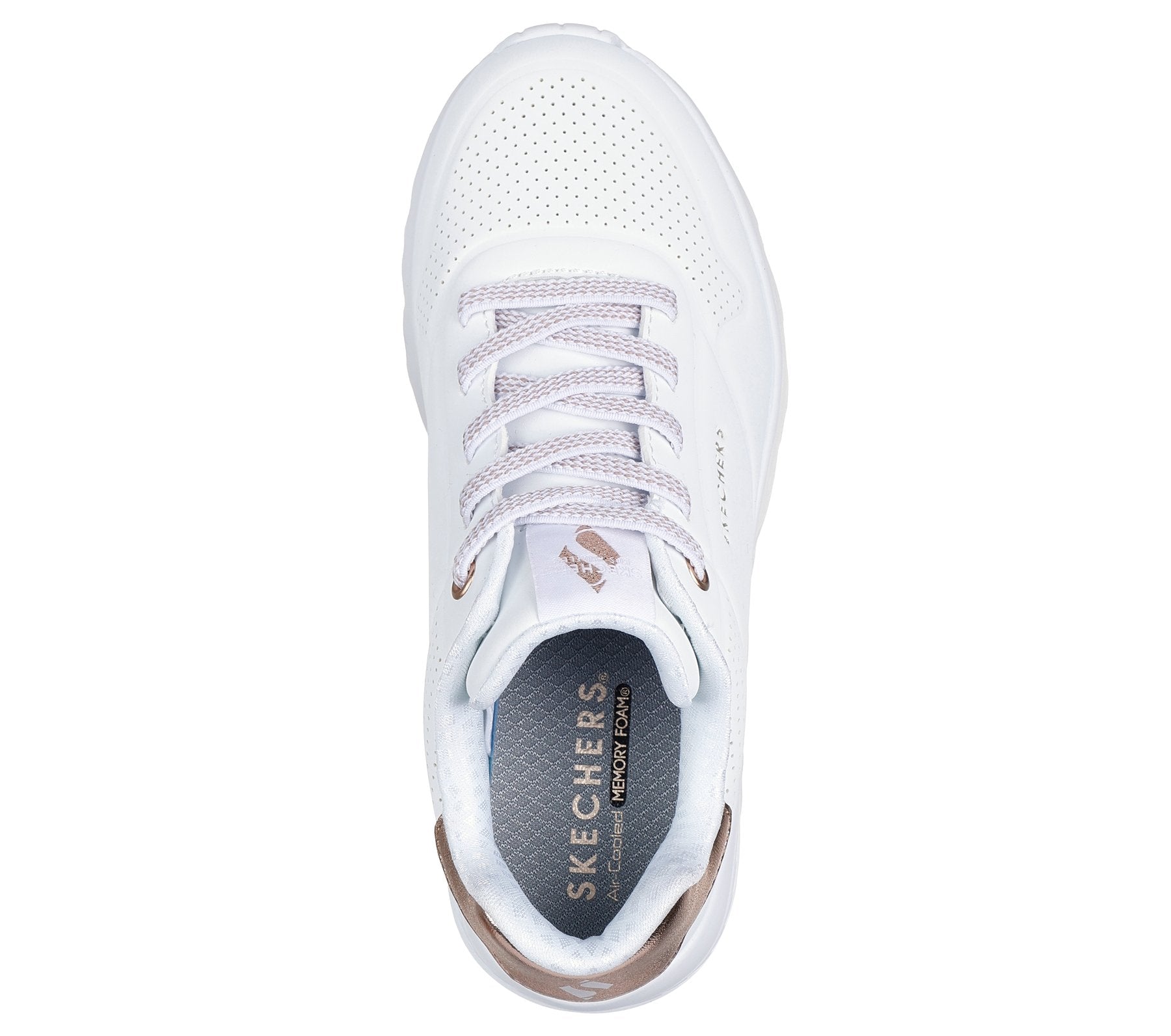 310384L/WHT Skechers Los Angeles Metallic Mode Bambino/Bambina Bianca 26/27