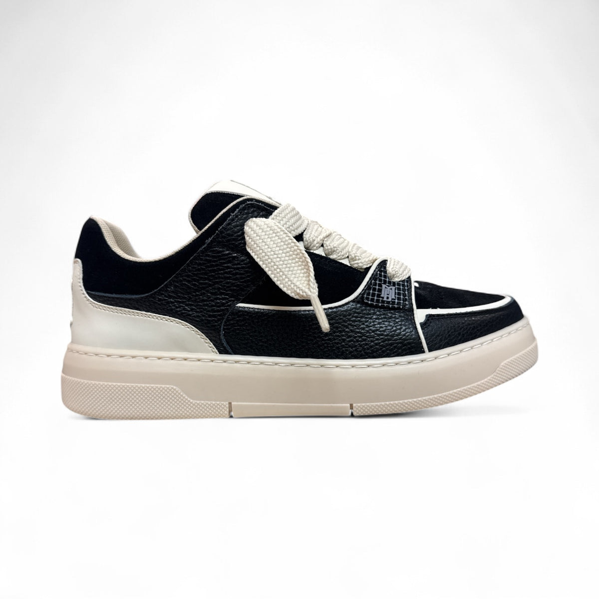 BRIAN MILLS Sneakers in Pelle e Camoscio Made in Italy Mod. Nera e Beige
