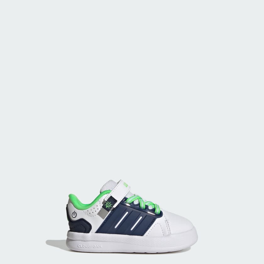 ADIDAS Sneaker Bambino Lightorama Court Bianca/Blu/Verde