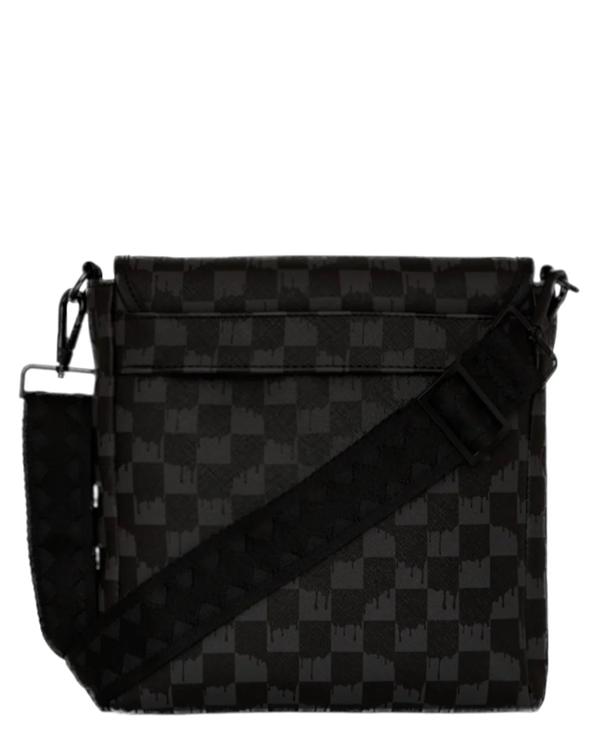 SPRAYGROUND Borsello In Pelle Dripping Sharks In Paris Messenger Sling Nero