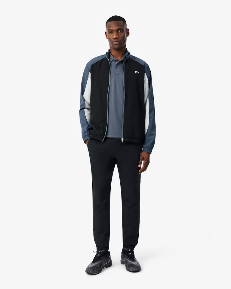LACOSTE Tuta Sportiva Colorblock Senza Cappuccio Con Stampa Celeste/Blu