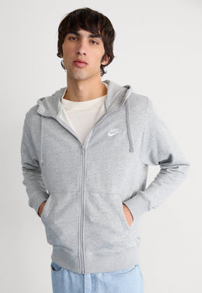 Nike Felpa Con Cappuccio M Club Hoodie Fz Bb Grigio