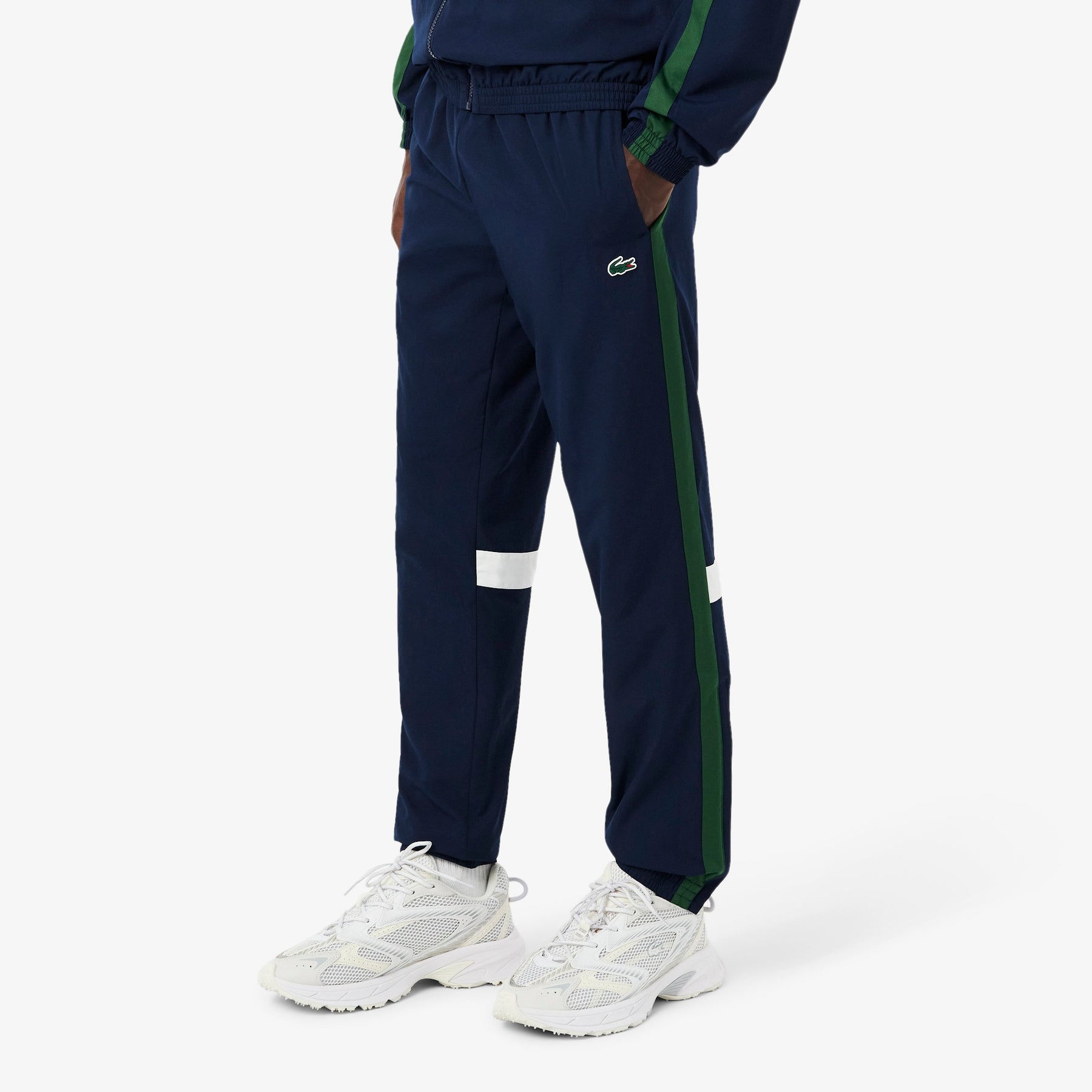 LACOSTE Tuta In Microfibra Logo Retro Blu/Bianca