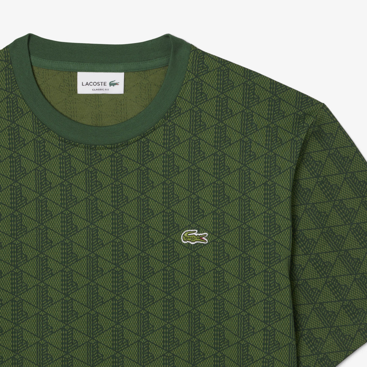 LACOSTE T-Shirt Monogram Verde
