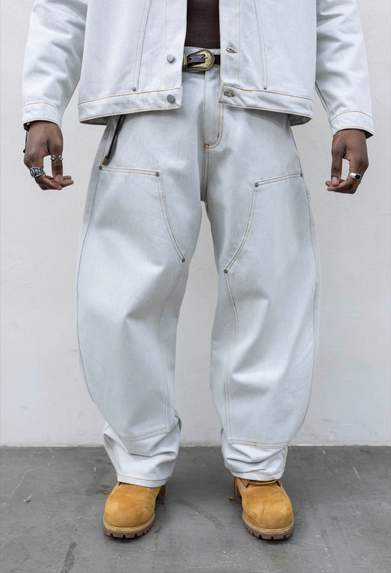 PRESENT DAY Coordinato In Jeans Chiaro Over Size