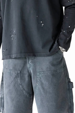 BLACK ISLAND Bermuda Jeans Denim Grigio