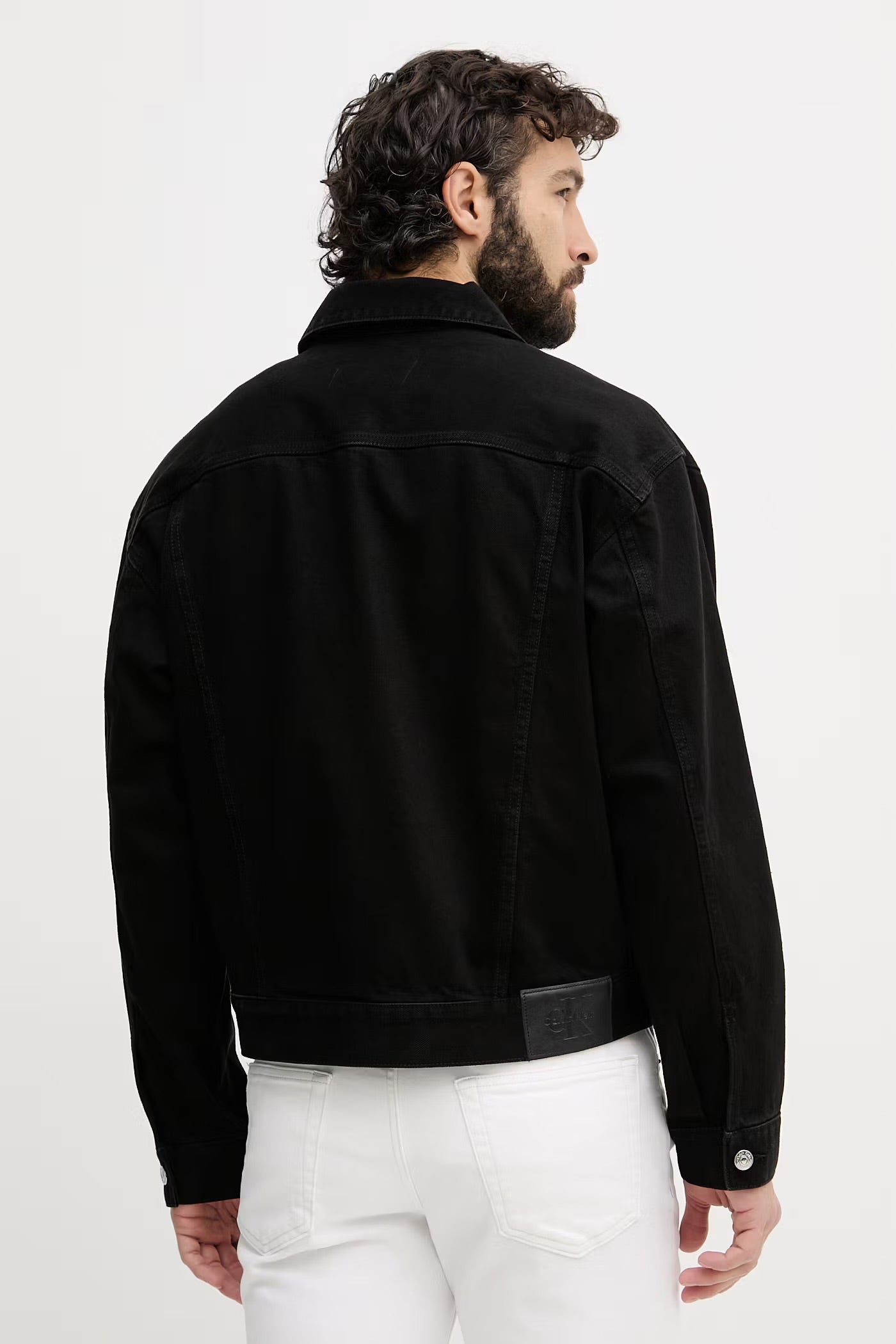 CALVIN KLEIN Giacca Di Jeans Denim Nero