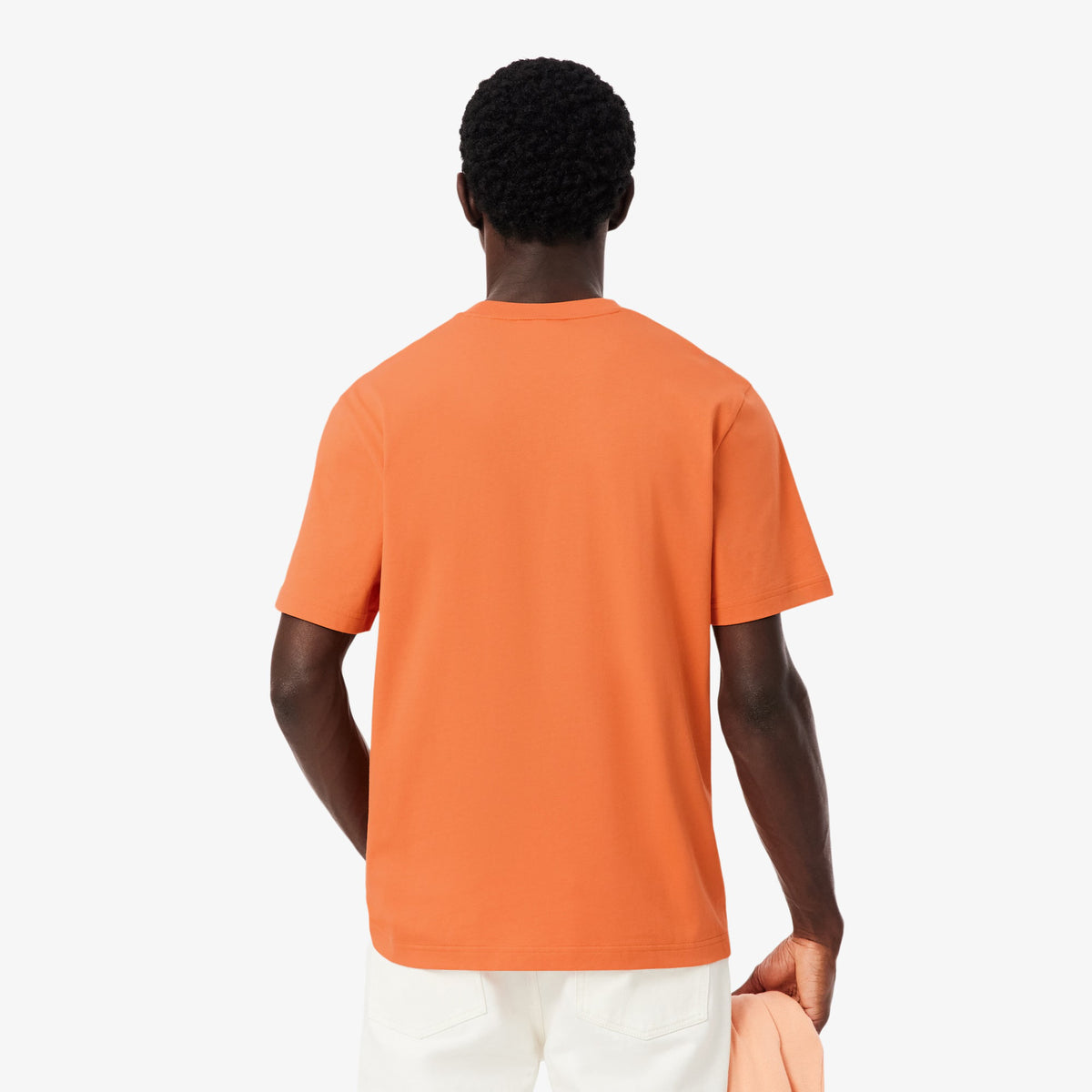 LACOSTE T-Shirt In Cotone Arancione