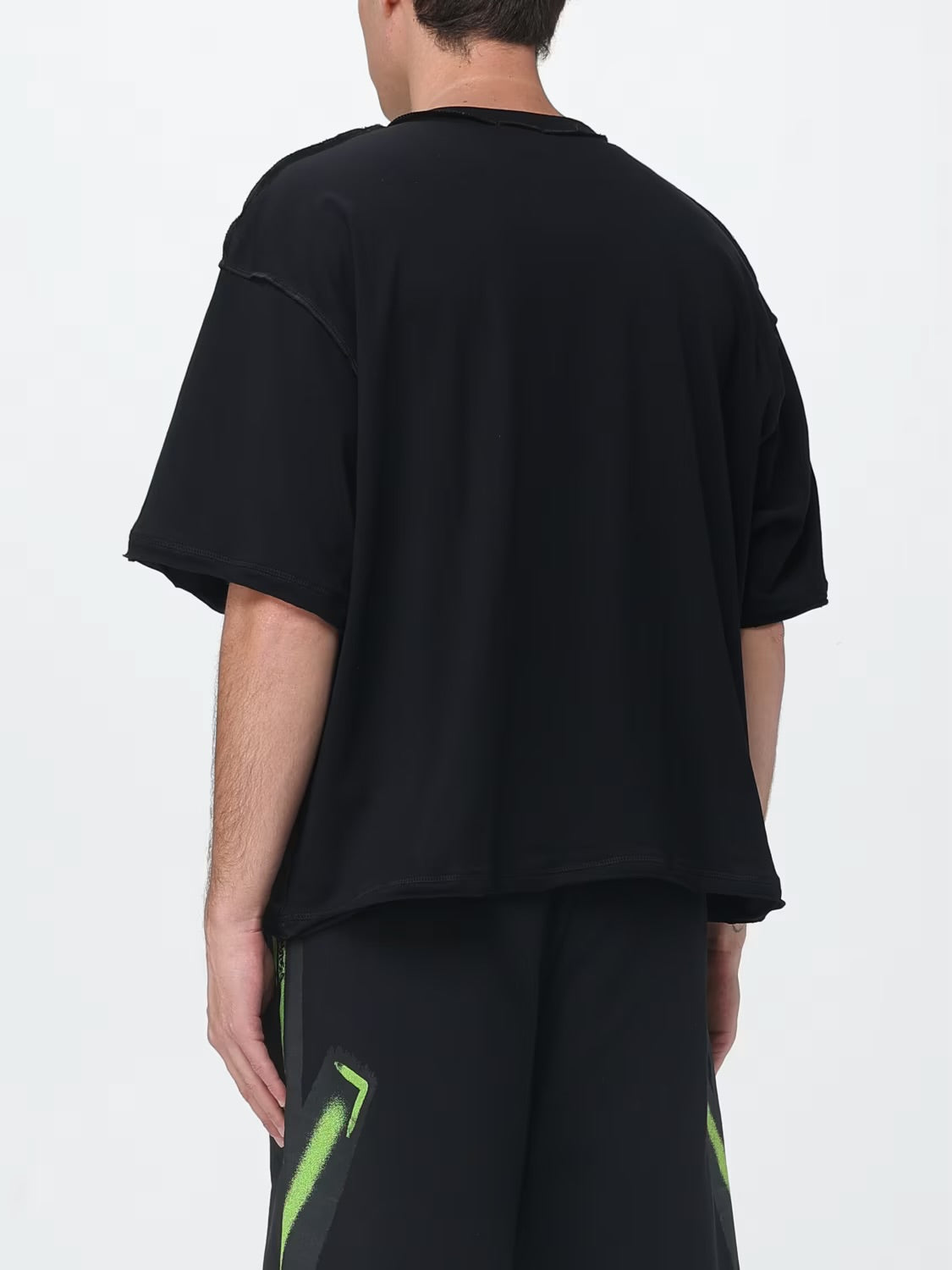 DISCLAIMER T-Shirt Basic Con Logo Piccolo in Rilievo Nera