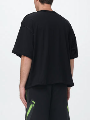DISCLAIMER T-Shirt Basic Con Logo Piccolo in Rilievo Nera