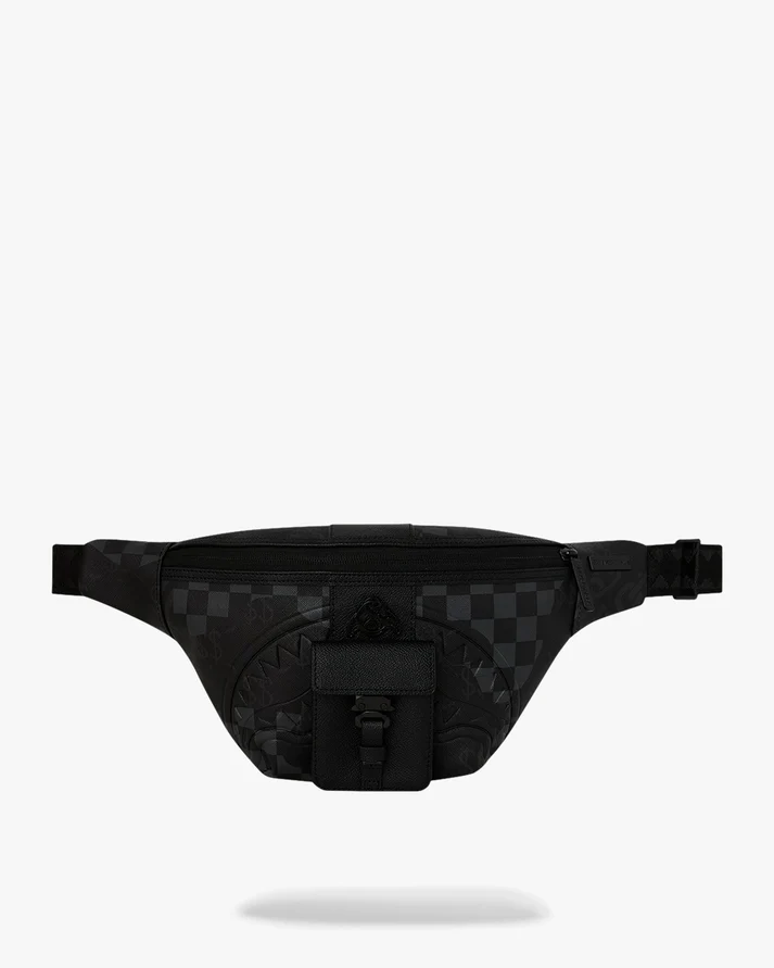 SPRAYGROUND Marsupio In Pelle 3AM MIX UP V2 SAVVY CROSSBODY Nero