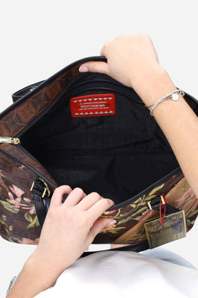 SPRAYGROUND BORSA  HENNY FLORAL TOTE Marrone