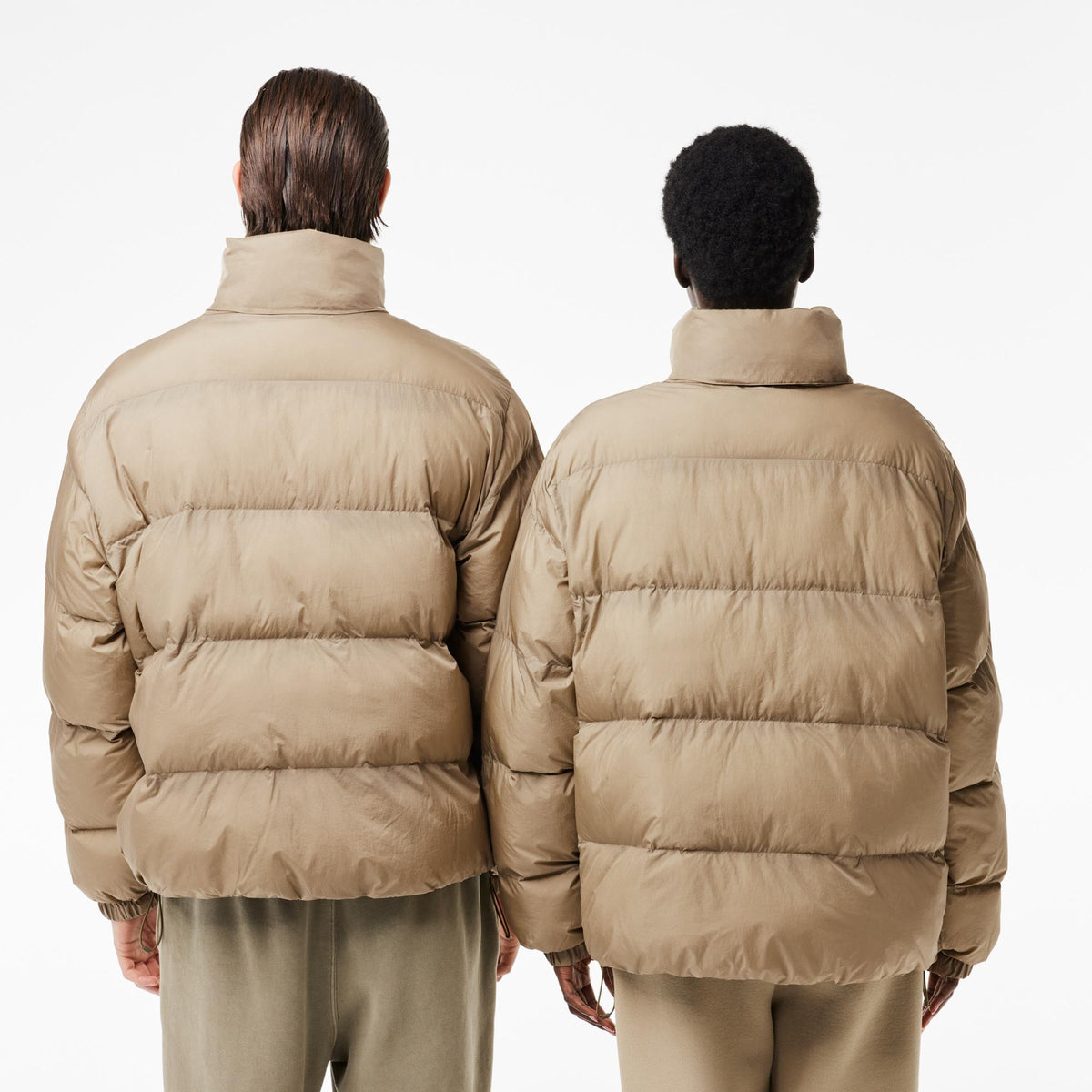 LACOSTE Giubbotto Bomber In Piuma Beige