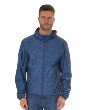 COLMAR Antivento Sfoderato Con Cappuccio Double Face Blu Camouflage/Azzurro