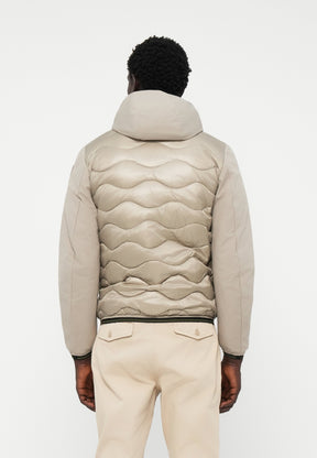 BLAUER Giubbotto Uomo Piumino Invernale Ondulato Manica Liscia Beige