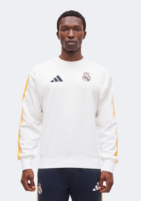 ADIDAS Tuta Real Madrid In Cotone Girocollo Bianca/Blu/Gialla