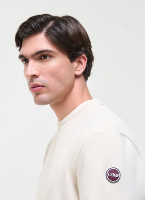 COLMAR Felpa Girocollo Logo Manica Beige