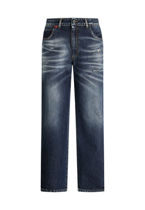 PATRIÒT Jeans Baggy Loose Fit Sabbiato Blu Scuro