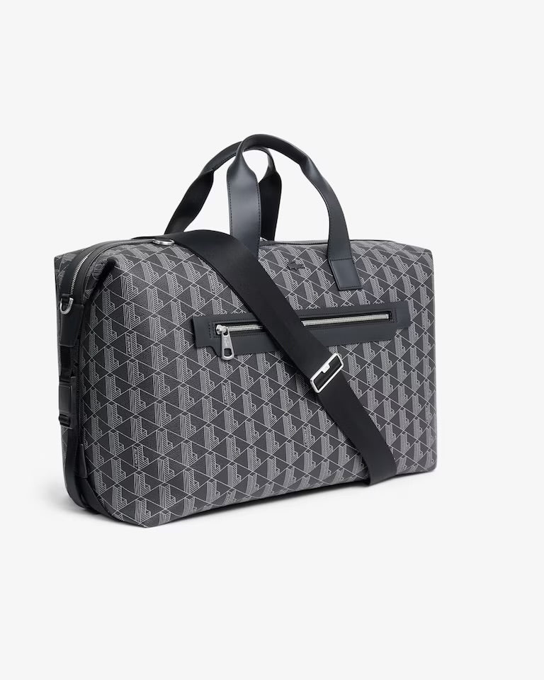 LACOSTE Borsone The Blend Monogram Nero