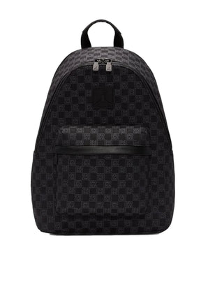 JORDAN Zaino in Tessuto Con Monogramma Nero