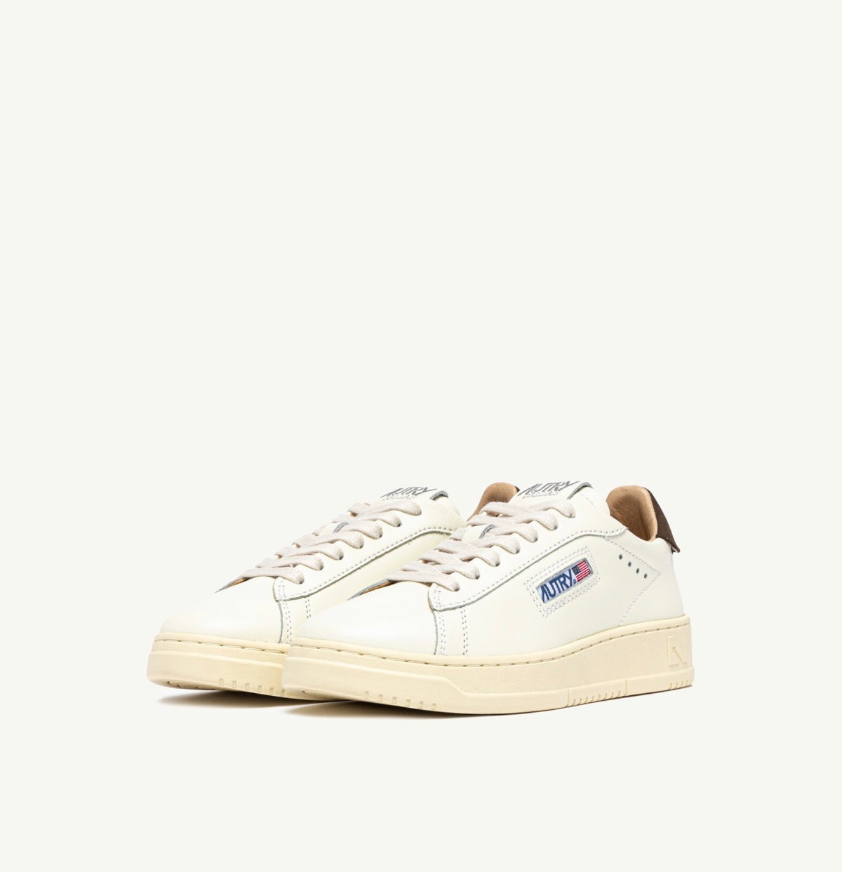 AUTRY DALLAS LOW IN PELLE TEAK E MARSHMALLOW