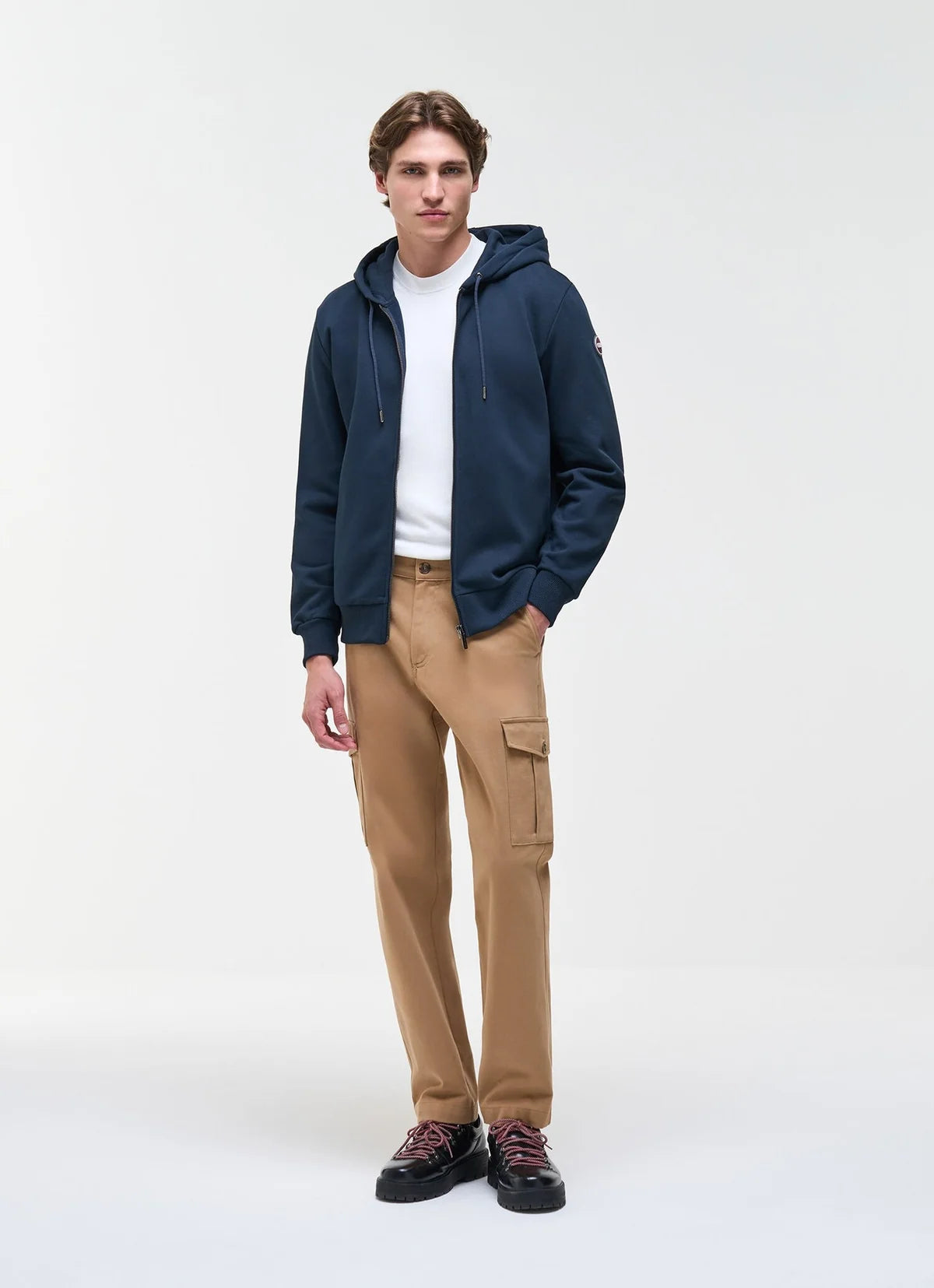 COLMAR Felpa Con Zip e Cappuccio Blu