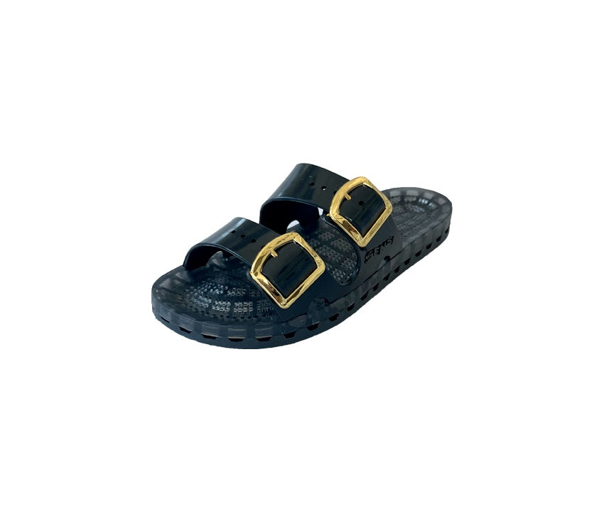 SENSI Ciabatta In Gomma Forata FLAMINGO Nero