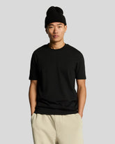 LYLE&SCOTT T-Shirt Basic Logo Tono su Tono Nera