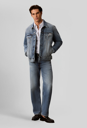 CALVIN KLEIN Giacca Di Jeans Denim Blu Chiaro