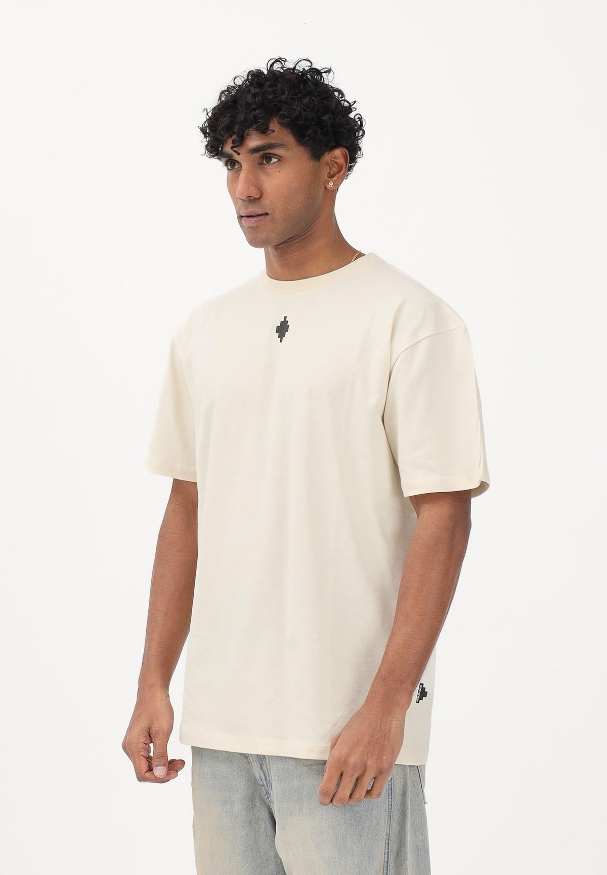 COUNTY OF MILAN Marcelo Burlon T-Shirt Stampa Retro Beige