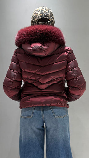 COLMAR DONNA GIUBBOTTO CORTO CON PELLICCIA ROSSO